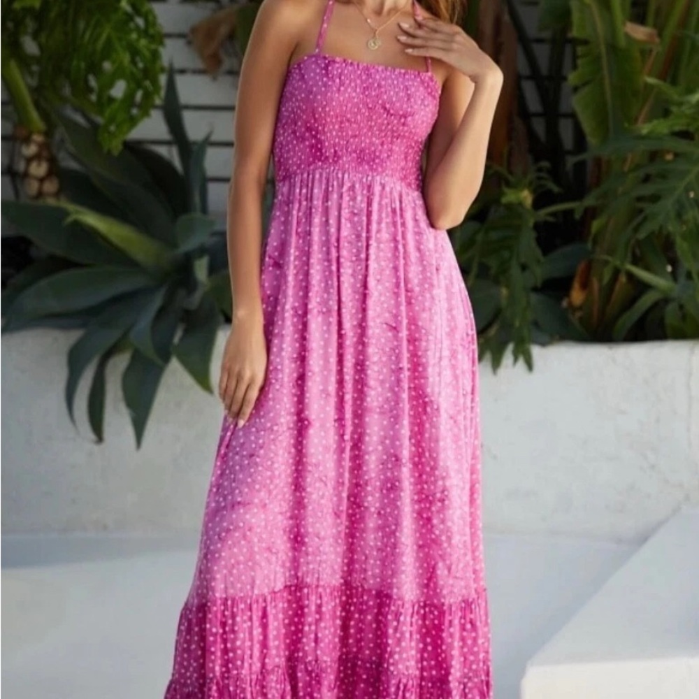 Tiare Hawaii Bellini Maxi Dress : Color Celestial Berry Pink SZ XS / S